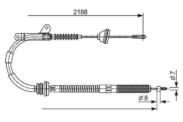 Bosch Seilzug, Feststellbremse [Hersteller-Nr. 1987477879] für Volvo