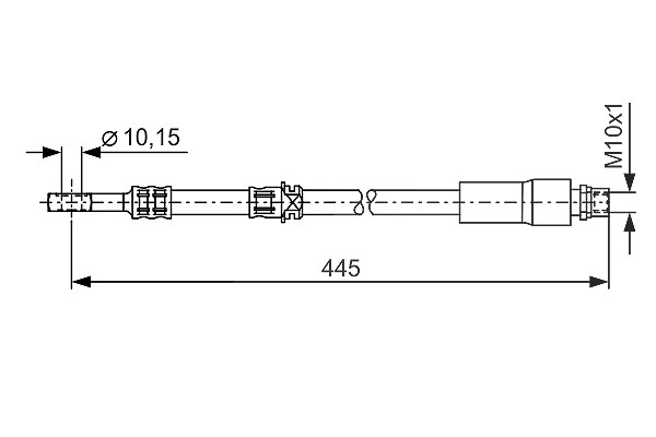 Bosch Bremsschlauch [Hersteller-Nr. 1987476455] für Opel, Vauxhall
