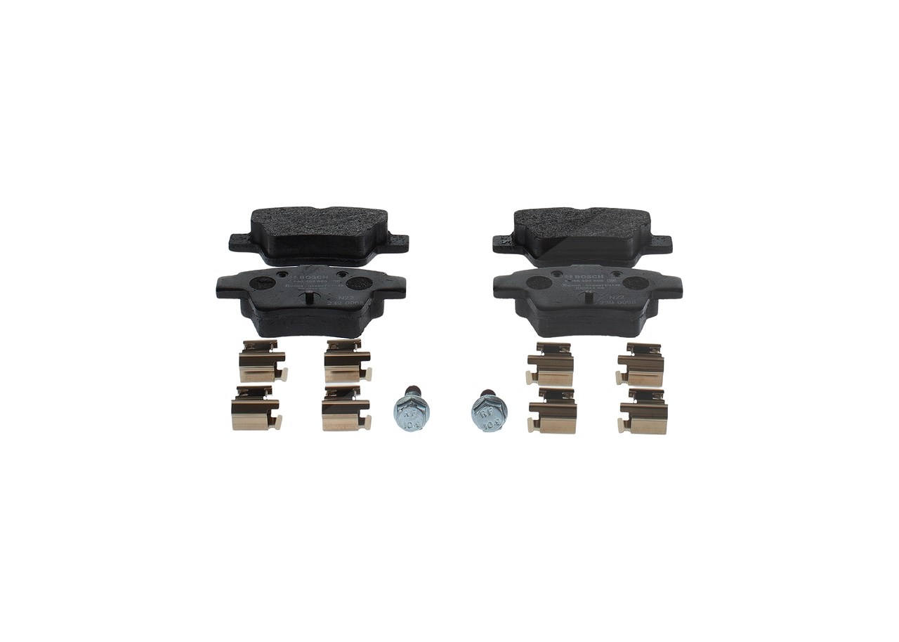 Bosch Bremsbeläge mit Zubehör hinten (Satz) [Hersteller-Nr. 0986494605] für Citroën, Peugeot