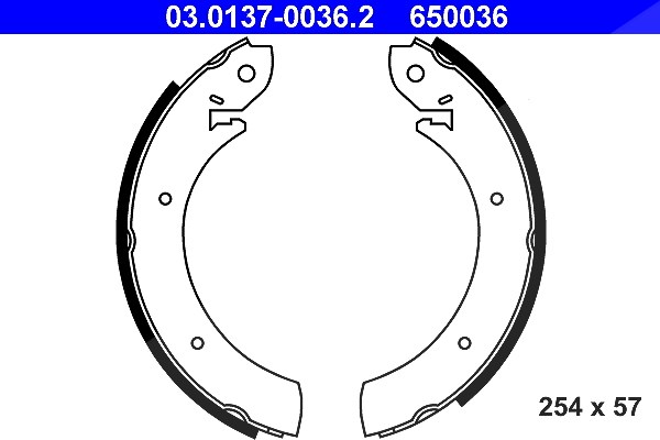 Ate Bremsbackensatz [Hersteller-Nr. 03.0137-0036.2] für Ford, Renault, Hyundai