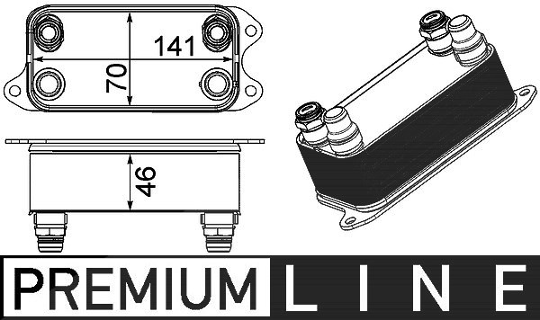 Mahle Ölkühler, Automatikgetriebe [Hersteller-Nr. CLC227000P] für Mercedes-Benz