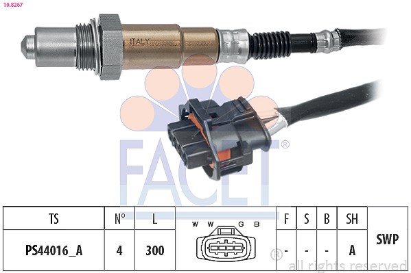 Facet Lambdasonde [Hersteller-Nr. 10.8267] für Chevrolet, Opel, Vauxhall, Suzuki