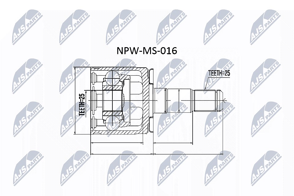 Nty Gelenksatz, Antriebswelle [Hersteller-Nr. NPW-MS-016] für Mitsubishi