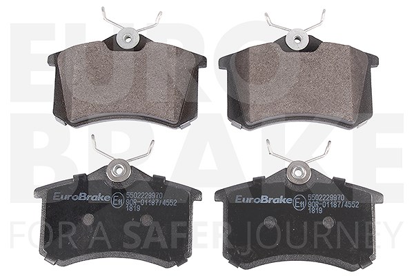 Eurobrake Bremsbeläge hinten (Satz) [Hersteller-Nr. 5502229970] für Peugeot, Renault, VW, Citroën, Seat, Audi, Mg