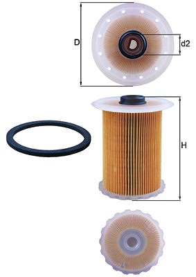 Mahle Kraftstofffilter [Hersteller-Nr. KX183D] für Nissan, Vauxhall, Renault, Opel