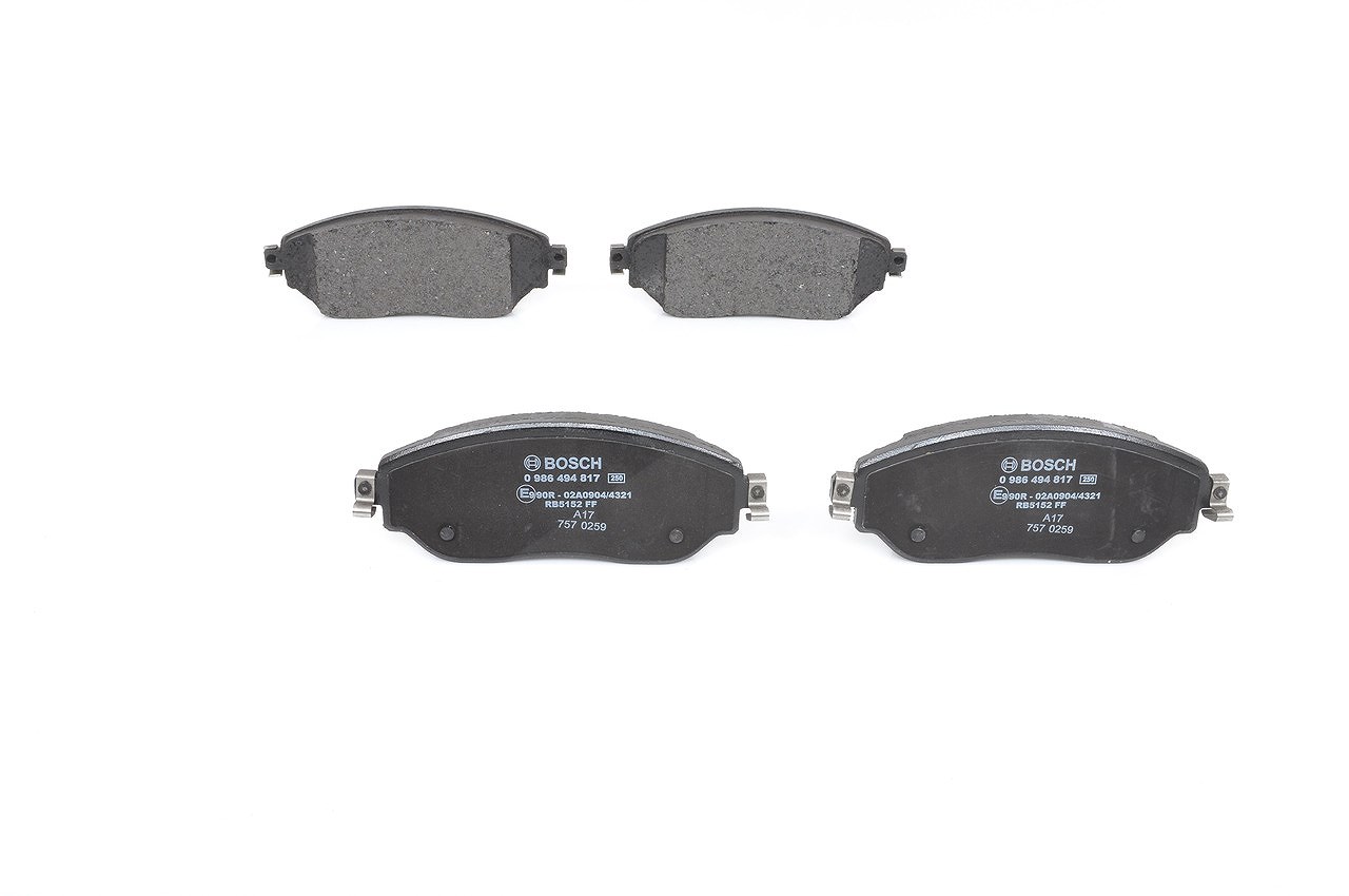Bosch Bremsbeläge vorne (Satz) [Hersteller-Nr. 0986494817] für Fiat, Renault