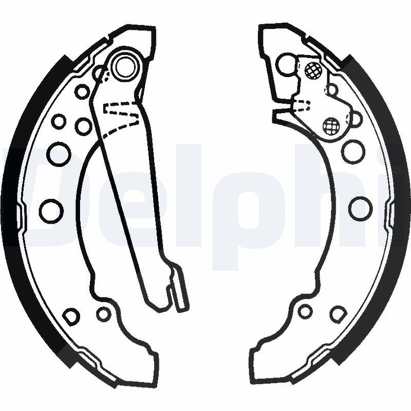 Delphi Bremsbackensatz [Hersteller-Nr. LS1276] für Audi, Seat, VW