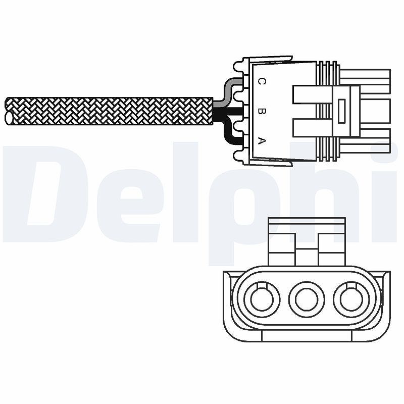 Delphi Lambdasonde [Hersteller-Nr. ES10996-12B1] für Opel, Vauxhall