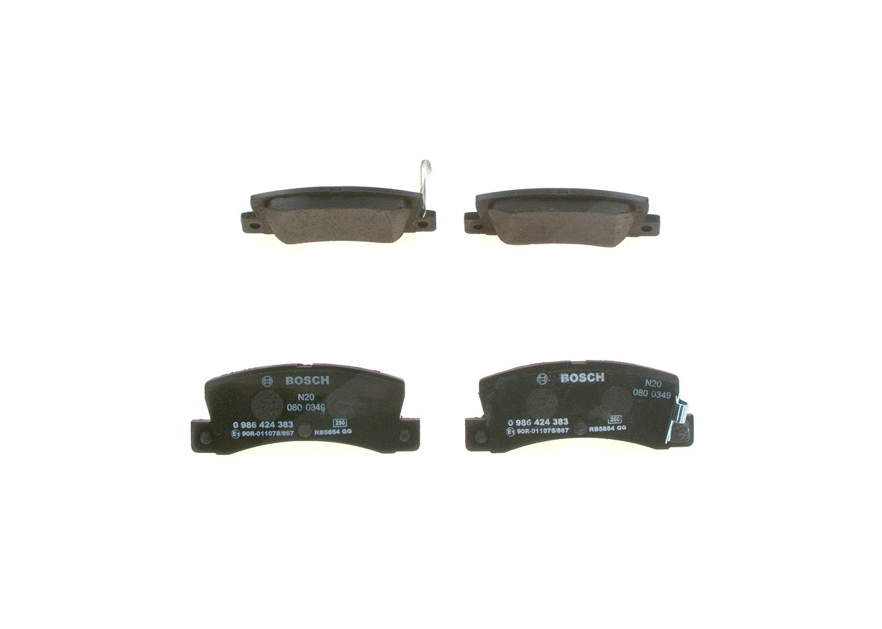 Bosch Bremsbelagsatz, Scheibenbremse [Hersteller-Nr. 0986424383] für Toyota, Lexus