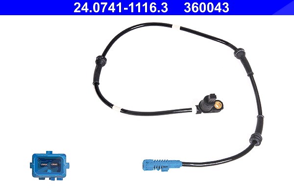 Ate Sensor, Raddrehzahl [Hersteller-Nr. 24.0741-1116.3] für Peugeot