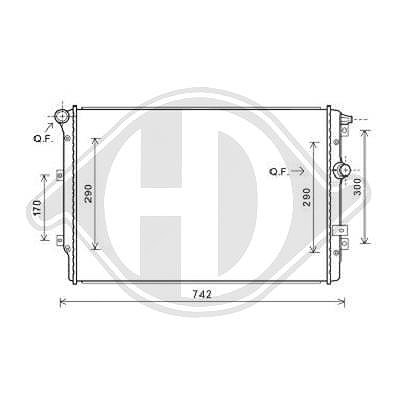Diederichs Kühler, Motorkühlung [Hersteller-Nr. DCM3468] für Seat, VW