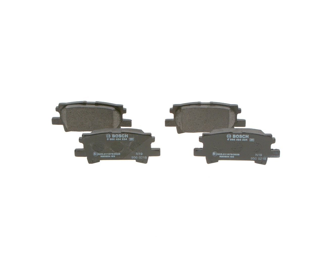 Bosch Bremsbelagsatz, Scheibenbremse [Hersteller-Nr. 0986494224] für Toyota, Lexus