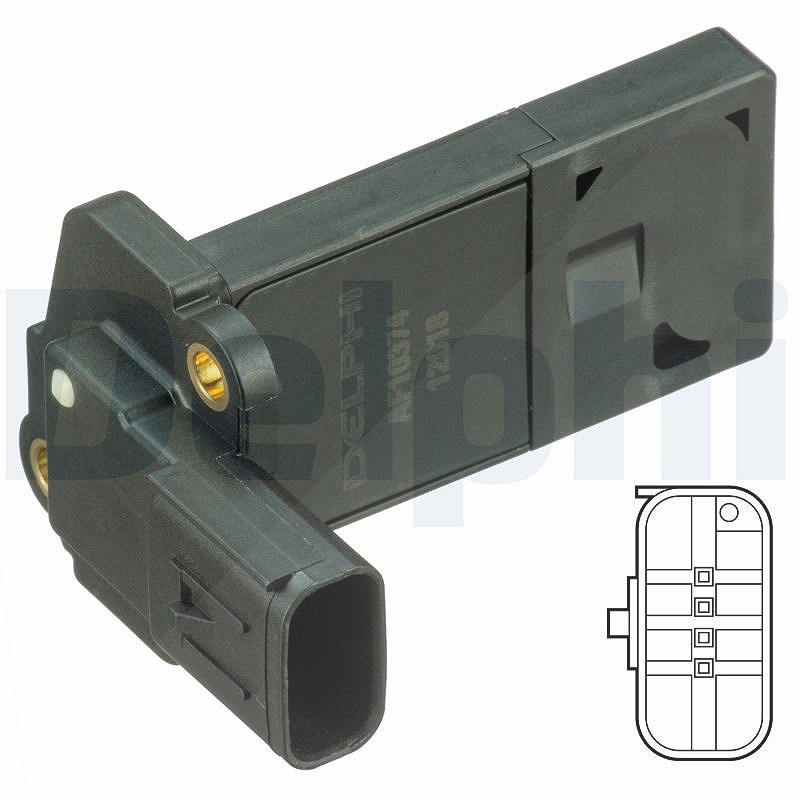 Delphi Luftmassenmesser [Hersteller-Nr. AF10374-12B1] für Volvo, Mazda, Ford