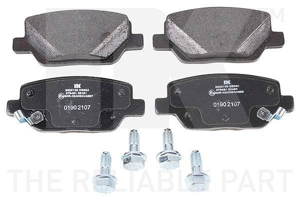 Nk Bremsbeläge hinten (Satz) [Hersteller-Nr. 2223105] für Fiat