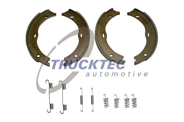 Trucktec Automotive Bremsbackensatz Hinterachse+Zubehör [Hersteller-Nr. 02.35.243] für Mercedes-Benz