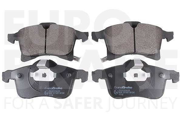 Eurobrake Satz Bremsbeläge Vorderachse [Hersteller-Nr. 5502223633] für Opel, Vauxhall