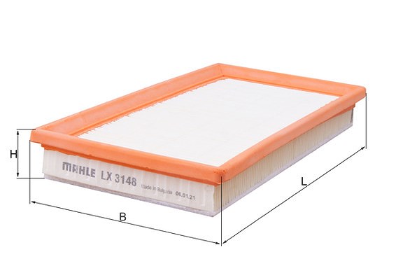Mahle Luftfilter [Hersteller-Nr. LX3148] für Lancia, Fiat, Alfa Romeo, Chrysler