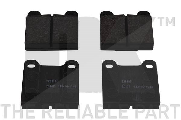 Nk Bremsbelagsatz Hinterachse [Hersteller-Nr. 229906] für Saab, Audi, Opel, VW, BMW, Mercedes-Benz, Volvo, Rover, Talbot, Peugeot, Alfa Romeo, Bedford
