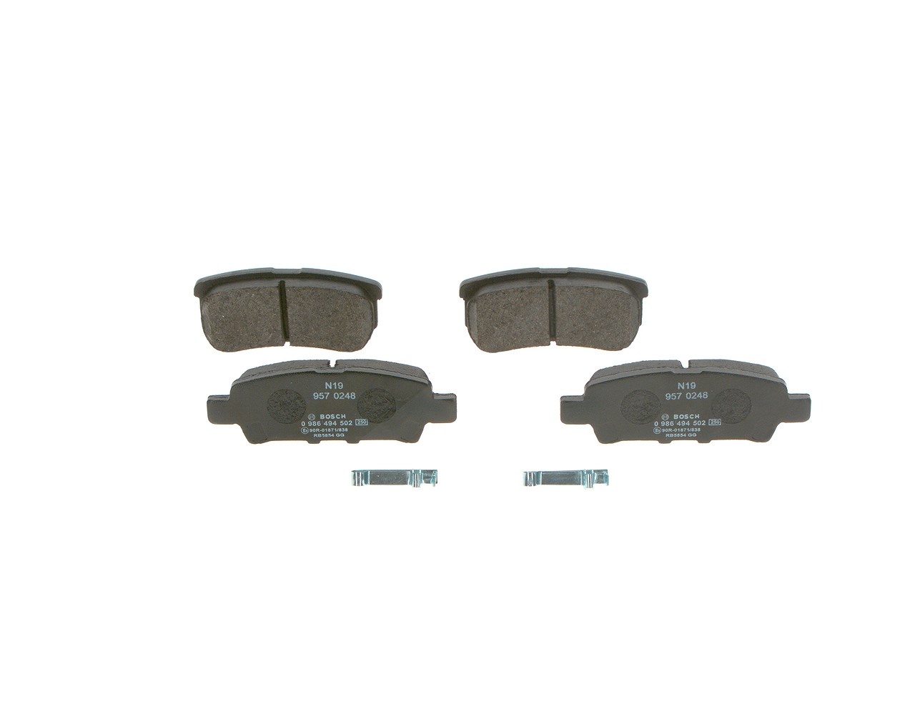 Bosch Bremsbelagsatz, Scheibenbremse [Hersteller-Nr. 0986494502] für Jeep, Chrysler, Dodge, Mitsubishi