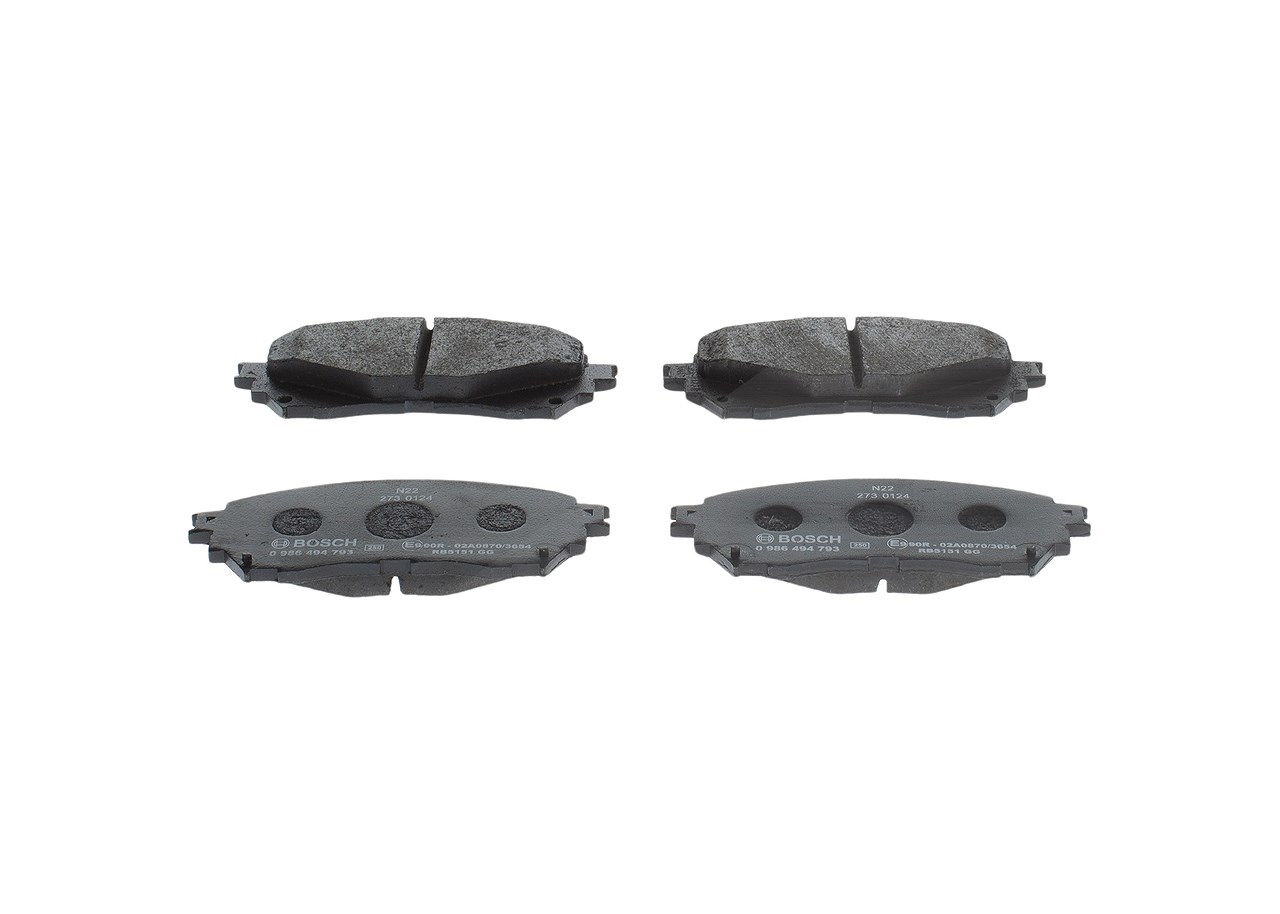 Bosch Bremsbelagsatz, Scheibenbremse [Hersteller-Nr. 0986494793] für Mazda