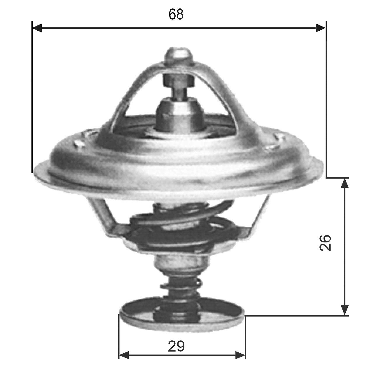 Gates Thermostat, Kühlmittel [Hersteller-Nr. TH09781G1] für Ford, Peugeot, Citroën, Jeep, Renault, Daf, Ldv