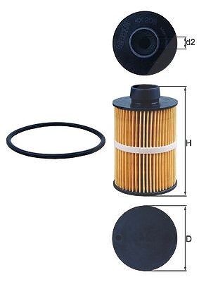 Mahle Kraftstofffilter [Hersteller-Nr. KX208D] für Vauxhall, Subaru, Opel, Saab, Fiat, Lancia, Suzuki, Daewoo, Peugeot, Chevrolet, Citroën