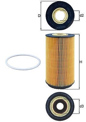 Mahle Ölfilter [Hersteller-Nr. OX557D] für Bentley, VW, Audi