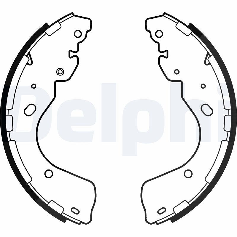 Delphi Bremsbackensatz [Hersteller-Nr. LS2080] für VW, Ford Usa, Nissan, Ford, Renault