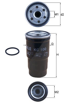 Mahle Kraftstofffilter [Hersteller-Nr. KC100D] für Lexus, Subaru, Mazda, Toyota, Kia