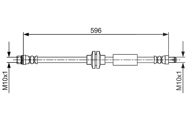Bosch Bremsschlauch [Hersteller-Nr. 1987481708] für Vauxhall, Opel