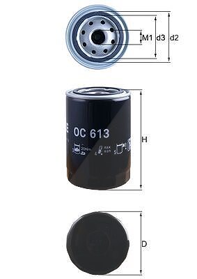 Mahle Ölfilter [Hersteller-Nr. OC613] für Citroën, Fiat, Peugeot, Iveco