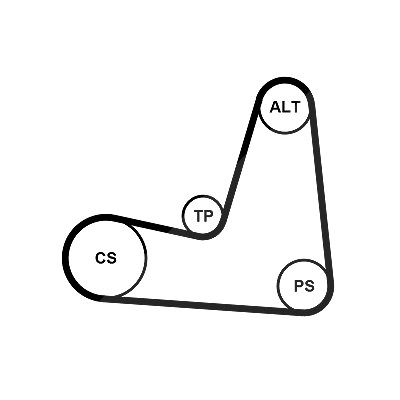 Continental Ctam Keilrippenriemensatz [Hersteller-Nr. 5PK1135K1] für Renault, Nissan, Dacia