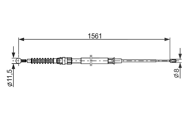 Bosch Seilzug, Feststellbremse [Hersteller-Nr. 1987482264] für VW