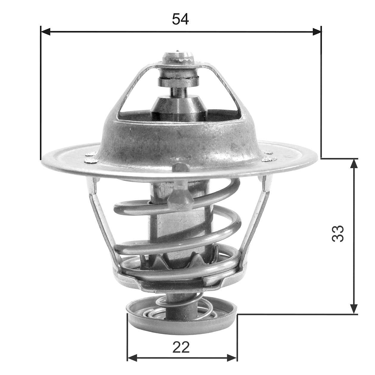 Gates Thermostat, Kühlmittel [Hersteller-Nr. TH22682G1] für Bedford, Isuzu, Vauxhall, Opel