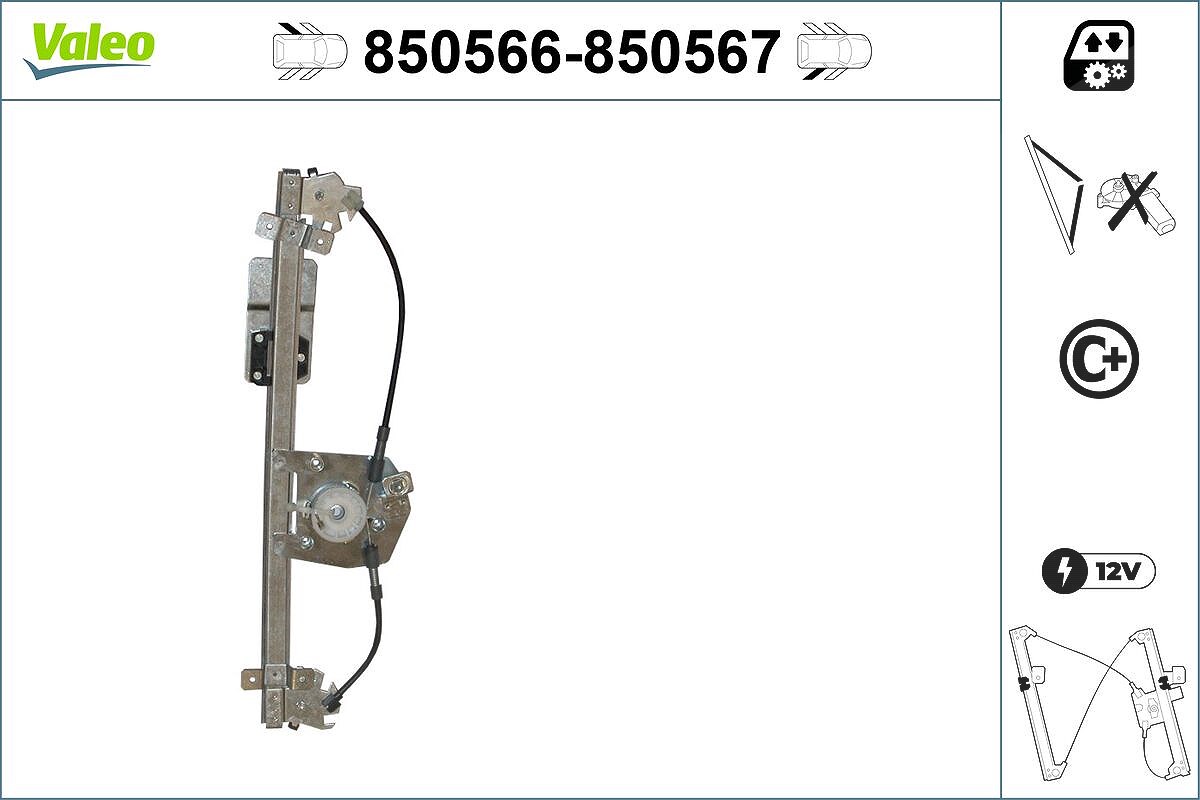 Valeo Fensterheber [Hersteller-Nr. 850566] für Opel, Vauxhall