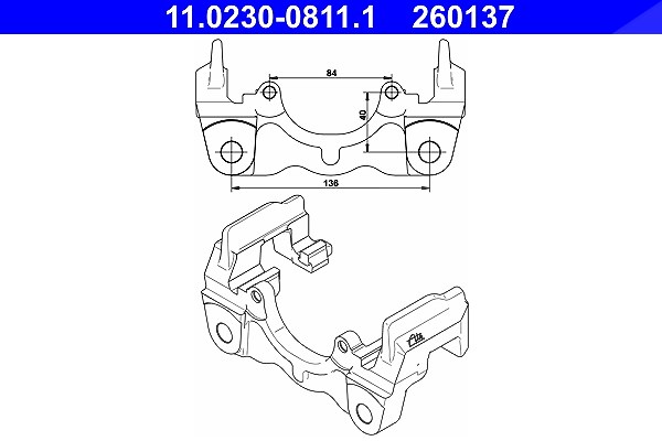 Ate Halter, Bremssattel [Hersteller-Nr. 11.0230-0811.1] für VW