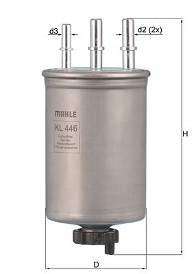 Mahle Kraftstofffilter [Hersteller-Nr. KL446] für Ford, Tata, Hyundai, Jaguar, Ssangyong, Kia