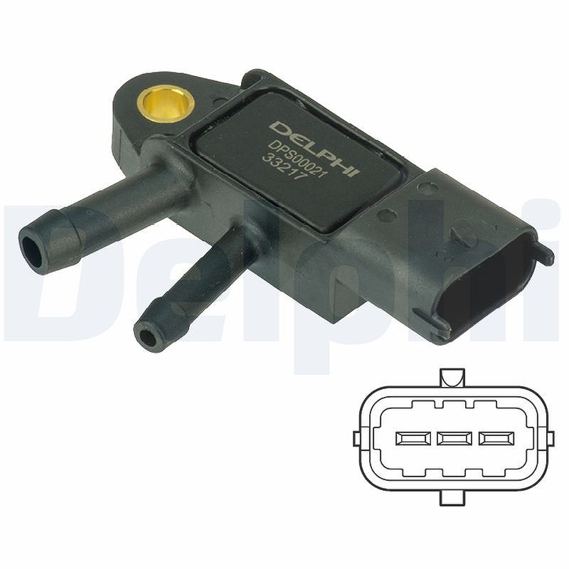 Delphi Sensor, Abgasdruck [Hersteller-Nr. DPS00021] für Volvo, Opel, Mercedes-Benz, Suzuki, Vauxhall, Polestar