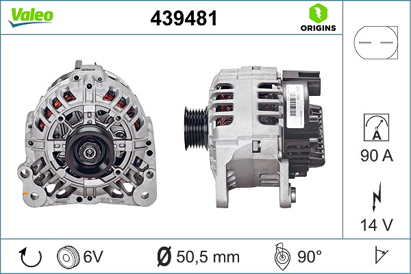 Valeo Generator [Hersteller-Nr. 439481] für Seat, Skoda, VW
