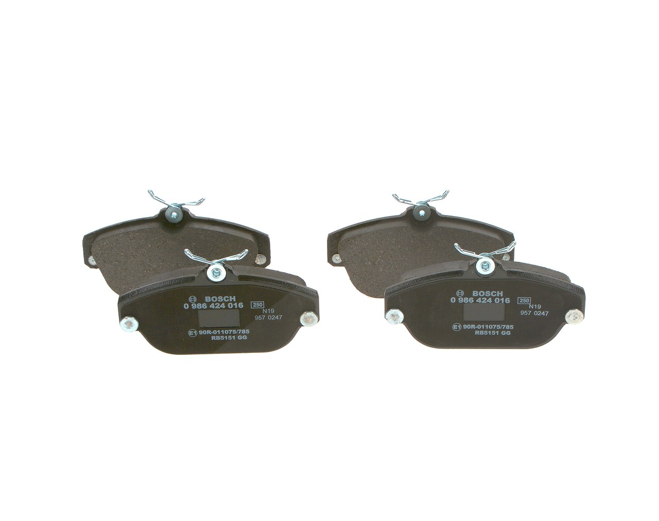 Bosch Bremsbelagsatz, Scheibenbremse [Hersteller-Nr. 0986424016] für Volvo