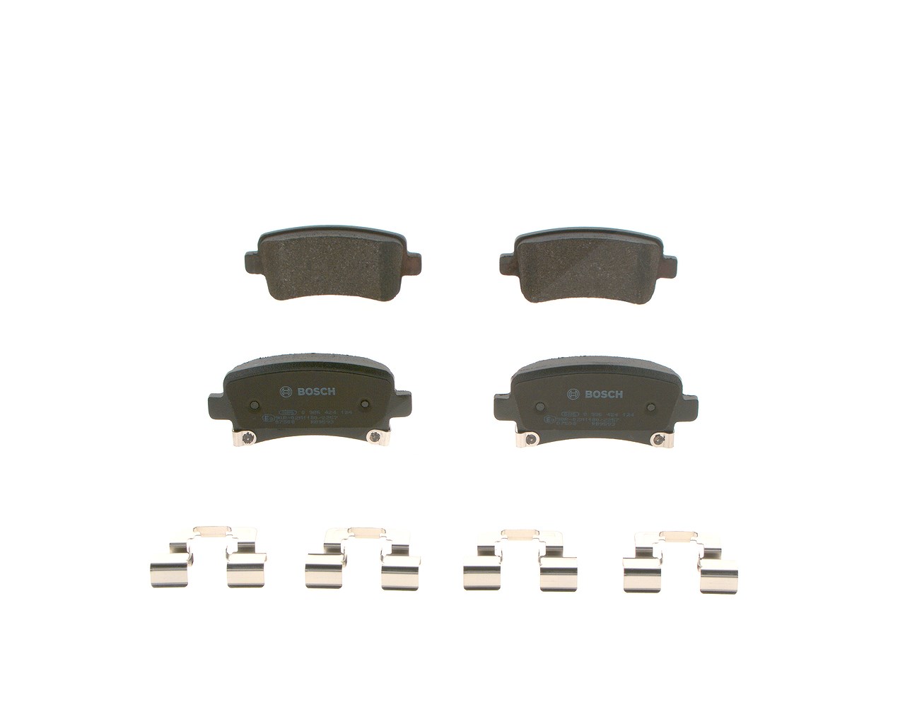 Bosch Bremsbelagsatz, Scheibenbremse [Hersteller-Nr. 0986424124] für Opel, Chevrolet, Vauxhall