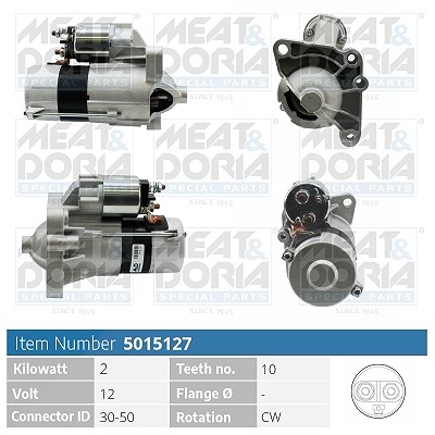 Meat & Doria Starter [Hersteller-Nr. 5015127] für Renault, Opel, Vauxhall, Nissan