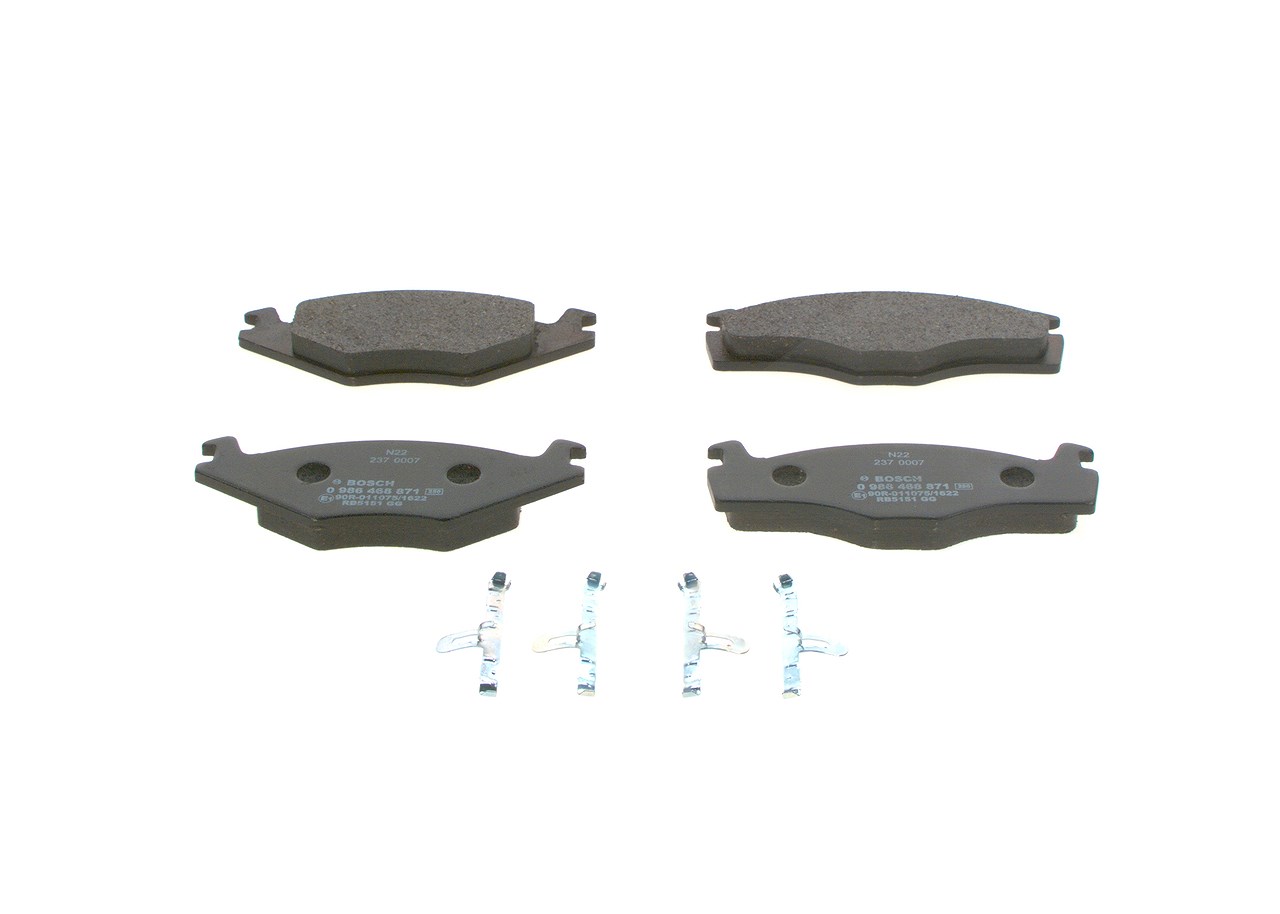 Bosch Bremsbelagsatz, Scheibenbremse [Hersteller-Nr. 0986468871] für VW, Seat