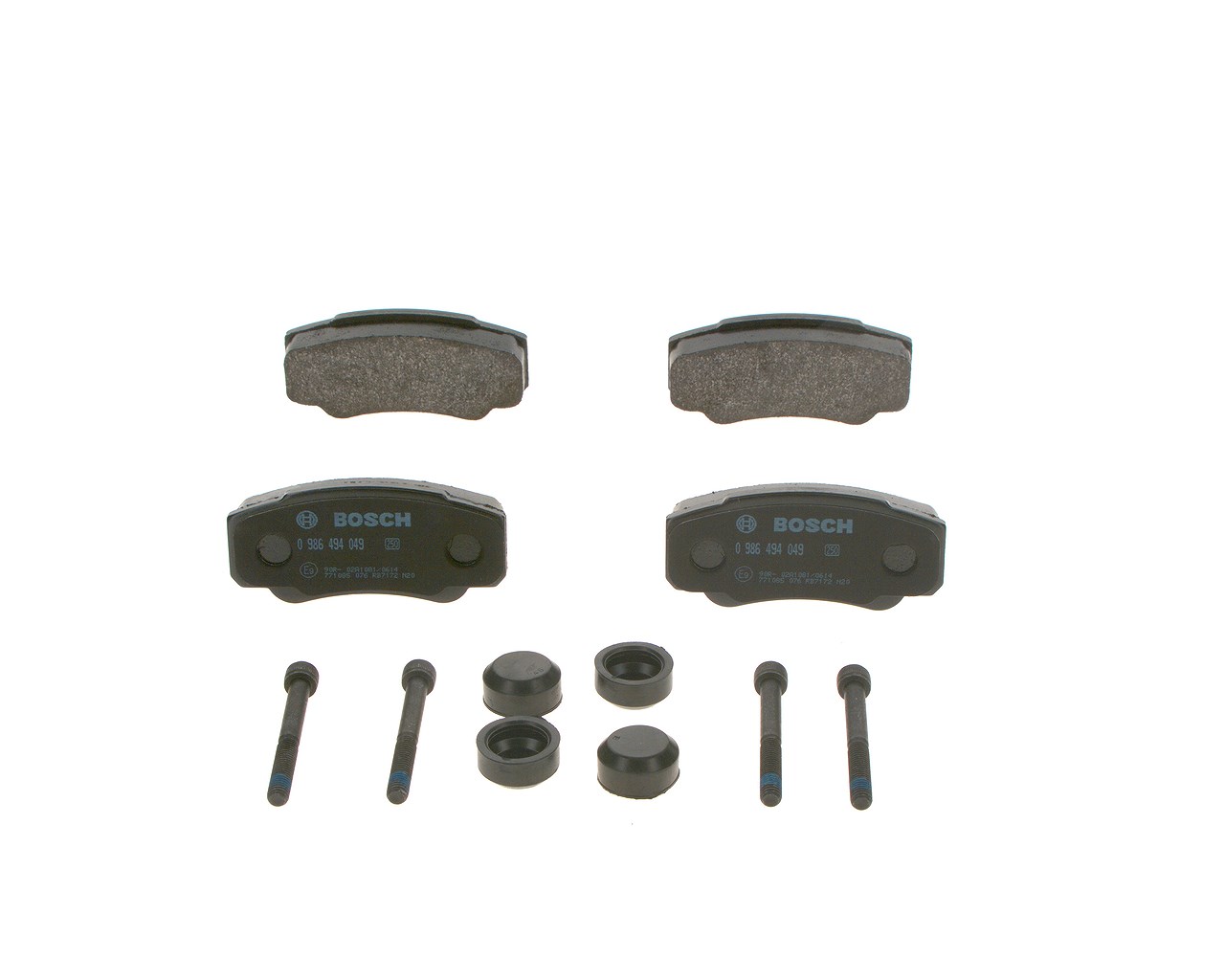 Bosch Bremsbelagsatz, Scheibenbremse [Hersteller-Nr. 0986494049] für Fiat, Citroën, Peugeot