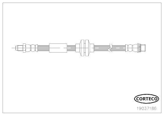 Corteco Bremsschlauch ERSTAUSRÜSTERQUALITÄT [Hersteller-Nr. 19037186] für Opel, Vauxhall, Renault