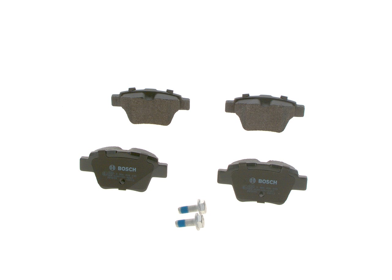 Bosch Bremsbeläge hinten (Satz) [Hersteller-Nr. 0986494099] für Peugeot, Citroën, Emgrand