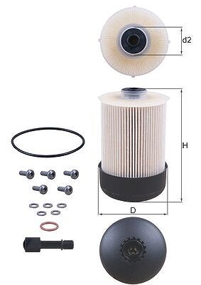 Mahle Kraftstofffilter [Hersteller-Nr. KX338/22D] für Vauxhall, Renault, Mercedes-Benz, Opel, Nissan, Fiat