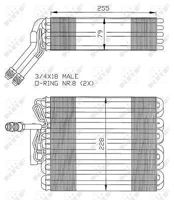 Nrf Verdampfer, Klimaanlage [Hersteller-Nr. 36024] für Seat, VW
