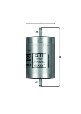 Mahle Kraftstofffilter [Hersteller-Nr. KL65] für Daewoo, VW, Mercedes-Benz, Ssangyong