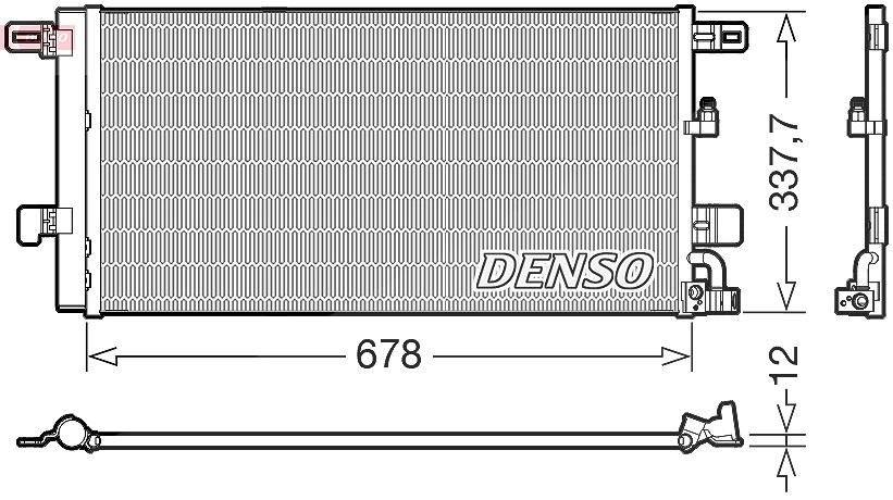 Denso Kondensator, Klimaanlage [Hersteller-Nr. DCN02001] für Hyundai, Audi